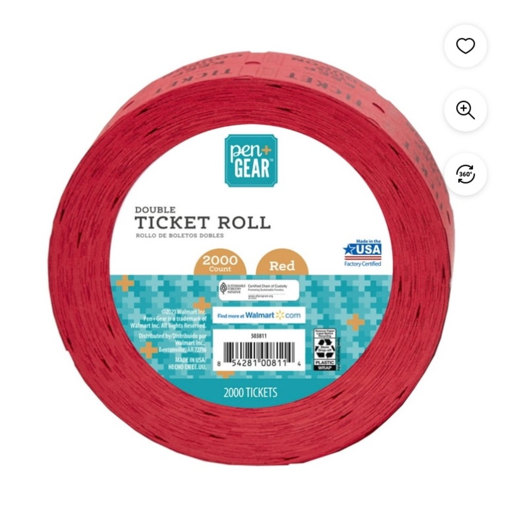 Raffle Tickets - Consecutively Numbered